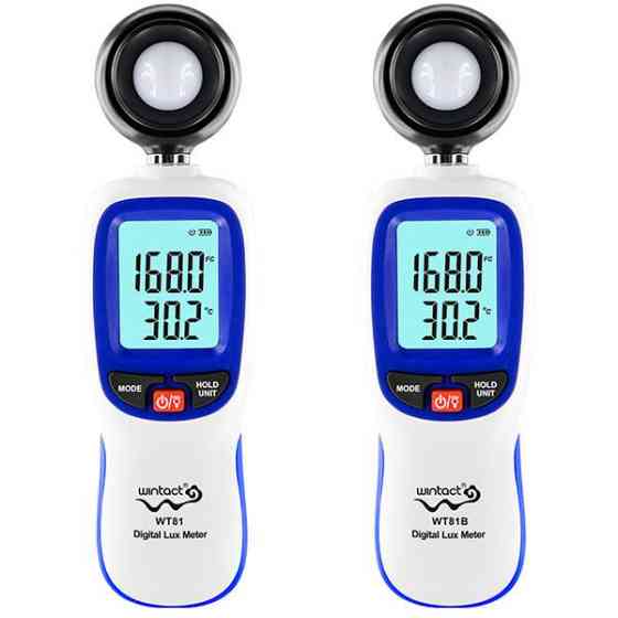 Цифровой люксметр + термометр 200000 Lux WINTACT WT81 Харків