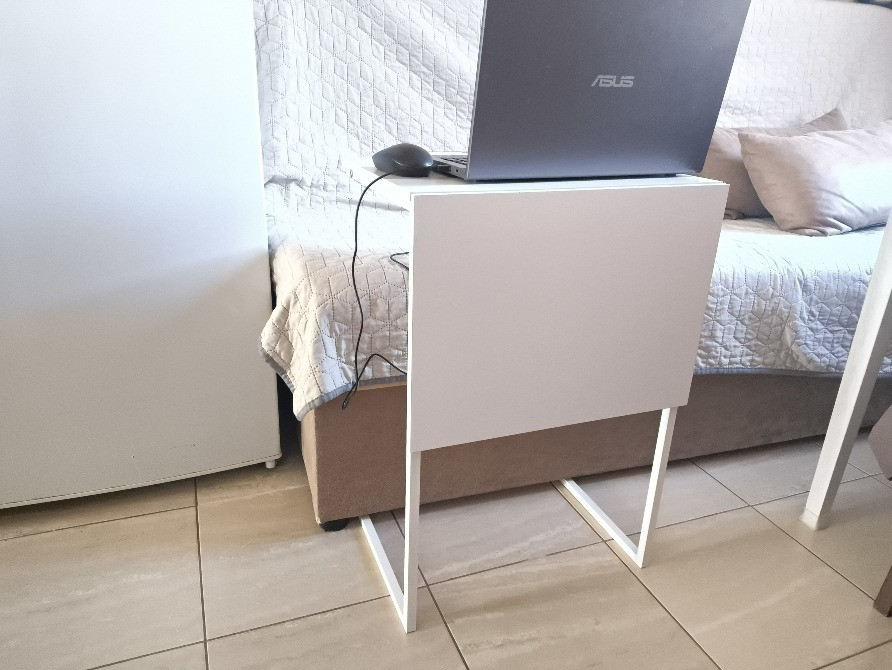 Столик-трансформер під ноутбук для їжі перед телевізором, журнальний столик для чаю в ліжко Білий Одесса - изображение 7