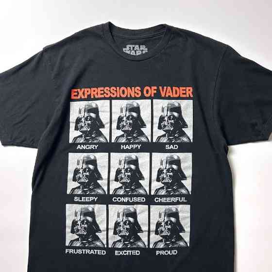 Футболка «Эмоции Дарта Вейдера» L — прикольная, 100% хлопок, подарок фанату Київ