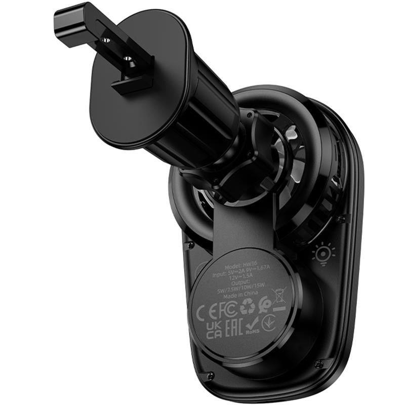 Автодержатель с БЗУ Hoco HW36 Electric 15W with cooler (air outlet) Херсон - изображение 3