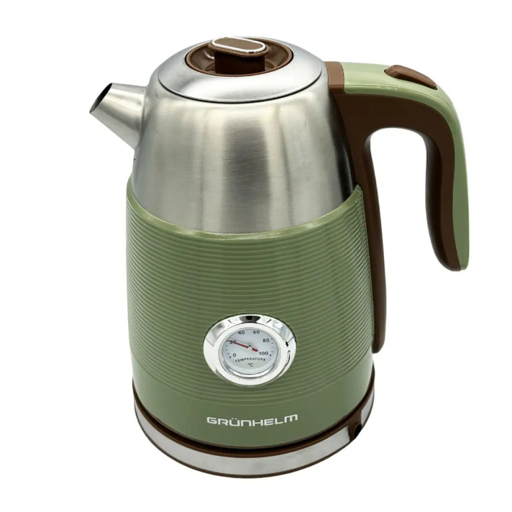 Электрочайник Grunhelm EKS-25042 1.7 л оливковый Київ - зображення 2