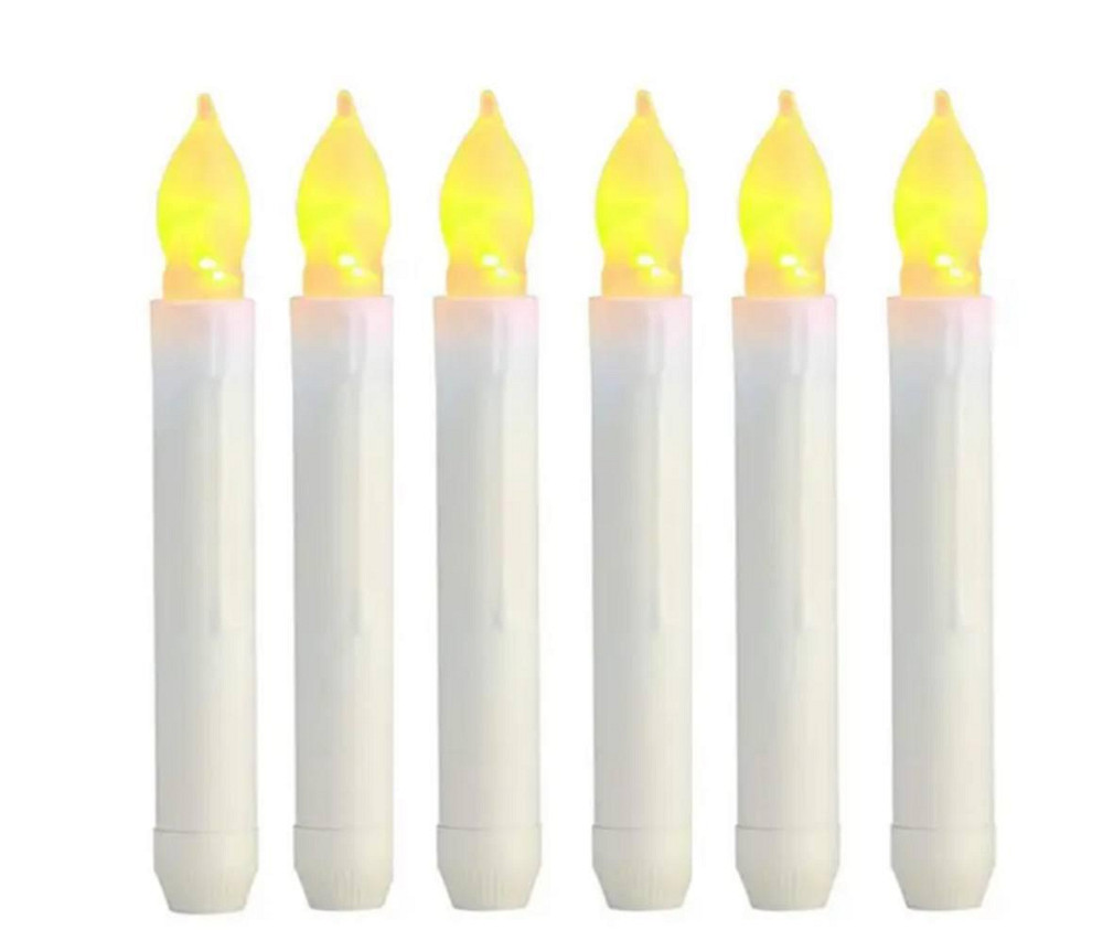 Светлодиодная свечка на батарейках LED Leeseph 17см MV026 белая Одесса - изображение 4