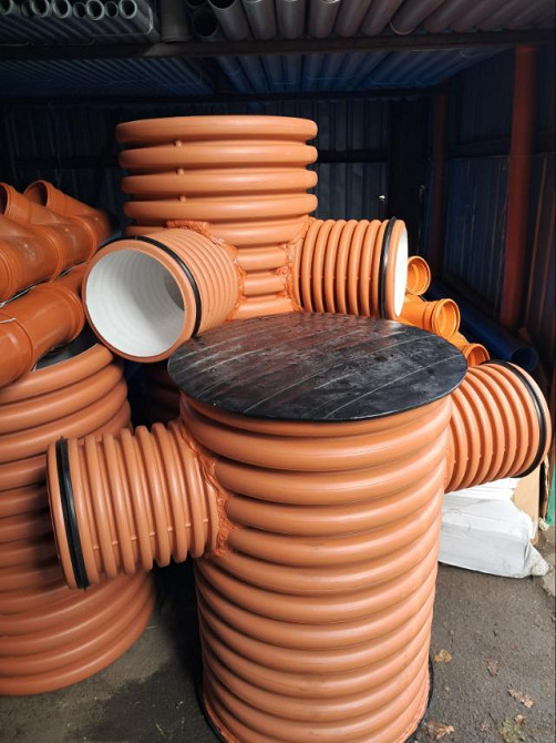 Труба дренажна 500. Труби каналізаційні двошарові гофровані ф110-2000мм Київ - зображення 5