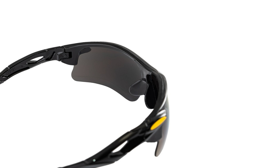 Очки открытые MASTERTOOL SPORTLINE BLUE MIRROR панорамная линза полуоправа противоскользящие дужки 8 Харьков - изображение 3