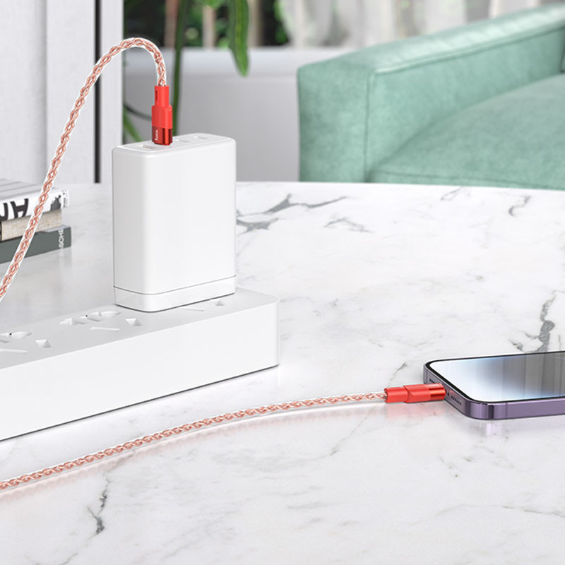 Дата кабель Hoco X99 Crystal Junction PD 27W Type-C to Lightning (1m) Херсон - изображение 5