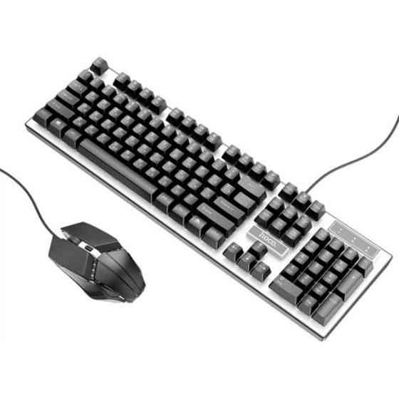Комплект (клавіатура, мишка) Hoco GM18 USB RGB Black Харків