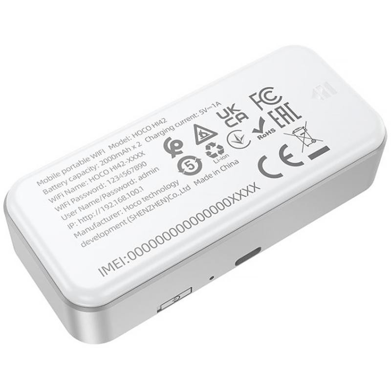 Портативный модем WiFi роутер Hoco HI42 150Mbps (SIM) 2000 mAh Херсон - изображение 5