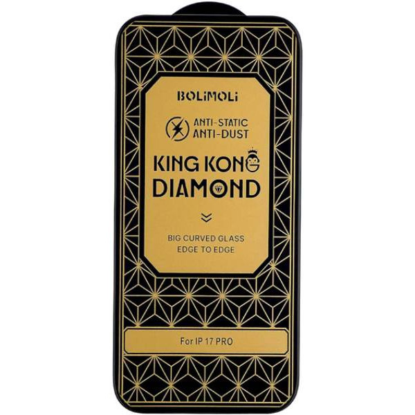 DM Захисне скло KingKong Diamond для Apple iPhone 17 Pro/18 Pro Black Харків - зображення 2