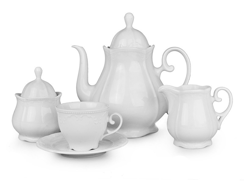 Чайний сервіз Lefard Каприз 942-004 17 предметів білий Киев - изображение 1