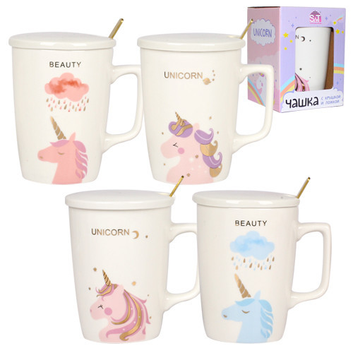 Кухоль з кришкою SNT Unicorn 20627 400 мл Київ - зображення 1