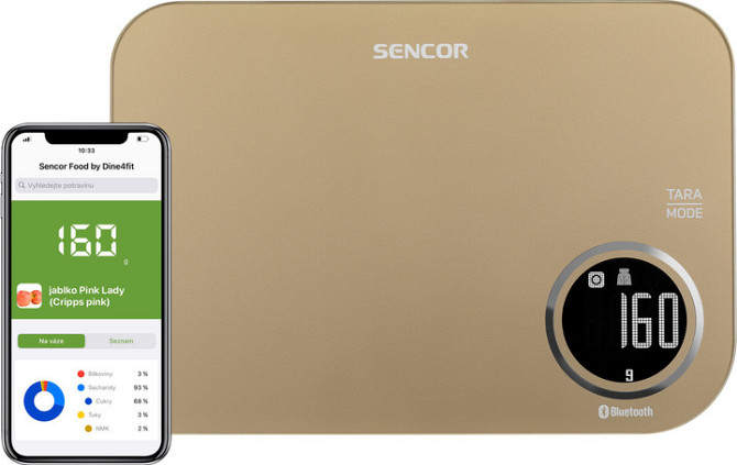 Весы кухонные Sencor SKS7077CH 5 кг песочные Київ - зображення 3