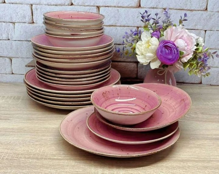 Сервіз столовий TULU Spiral pink DN24-SPIRAL-PINK 24 предмети Киев - изображение 1