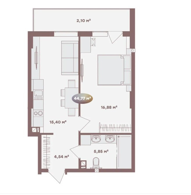 Продаж 1-кімнатної квартири в Яремче, будинок бізнес-класу з басейном Яремче - зображення 5