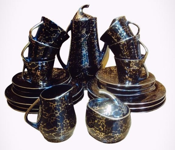 Гарний кофейний сервіз Чорний принц на 6 персон, новий Одесса - изображение 1