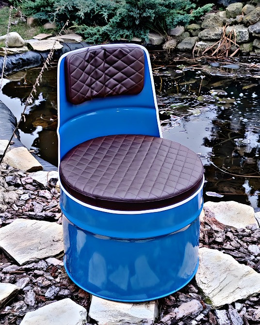 Крісло з металевої бочки з вашим логотипом | Дизайнерські лофт крісла з бочок Киев - изображение 6