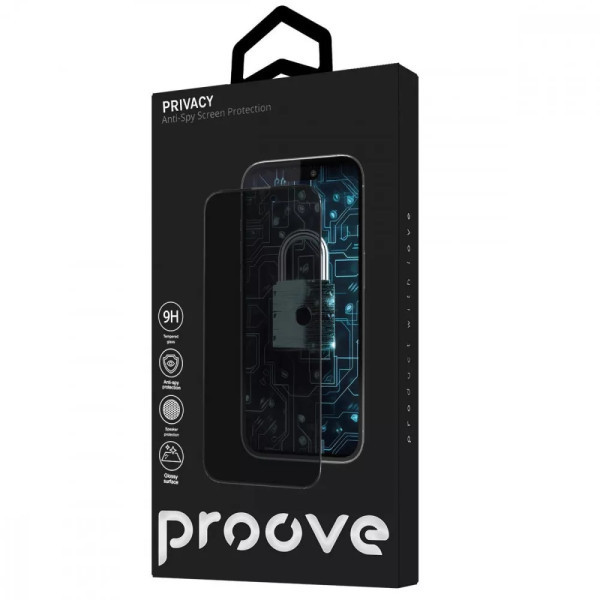 Захисне скло Proove Privacy для iPhone 18 Pro Black (PGPPRI18P001) Харків - зображення 2