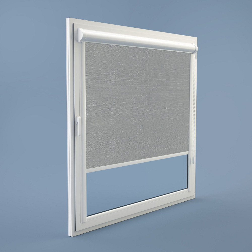 Рулонна штора Rolets Льон 2-7389-1050 105x170 см закритого типу Срібна Киев - изображение 1