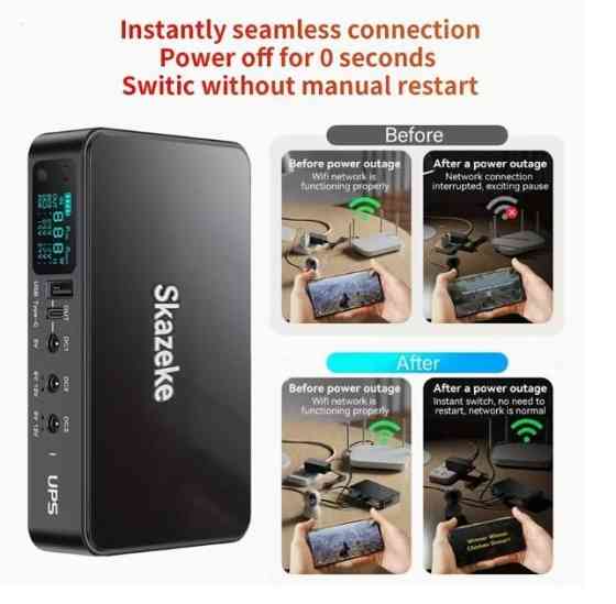 Міні UPS 18000mAh з регульованою напругою та вбудованим блоком живлення Киев