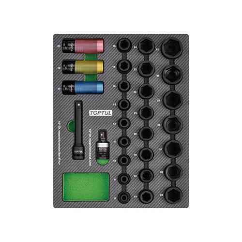 Набор головок ударных 1/2" 8-32мм 29ед. (в ложементе, тип В) TOPTUL GEB2902 Харьков