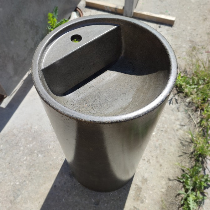 Умывальник из бетона самостоятельно стоящий тумба щелевой Одеса - зображення 3