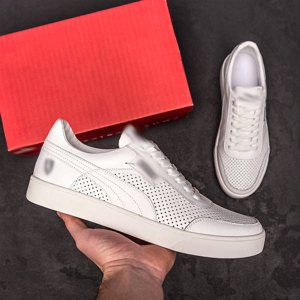 Чоловічі літні шкіряні кеди  перфорація Київ - зображення 10