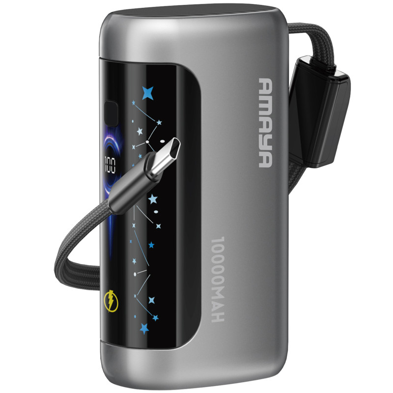 Портативное ЗУ Power Bank Amaya F040C PD22.5W with display and cable 10000 mAh Херсон - изображение 1