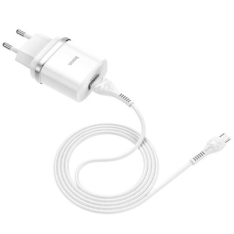 СЗУ Hoco C12Q Smart QC3.0 3A (1USB-A) + кабель USB to MicroUSB Херсон - зображення 3