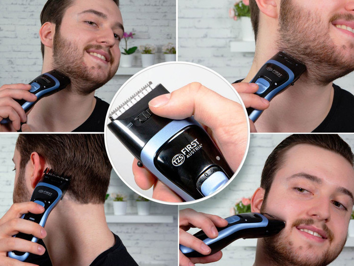 Машинка для стрижки волос в наборе First FA-5676-5 3 Вт черная Київ - зображення 6