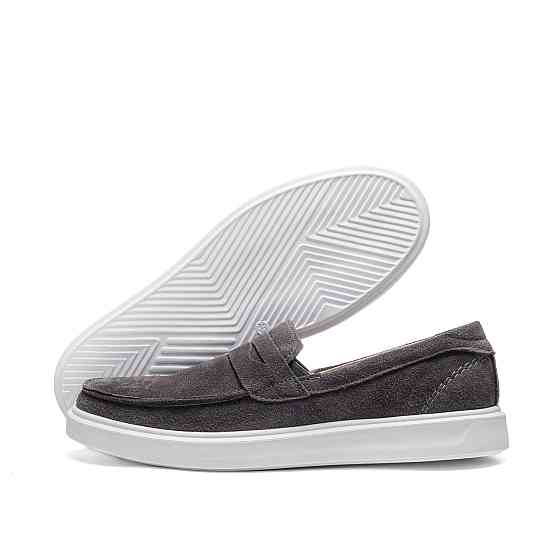 Мужские кожаные лоферы Urban Style Grey Київ