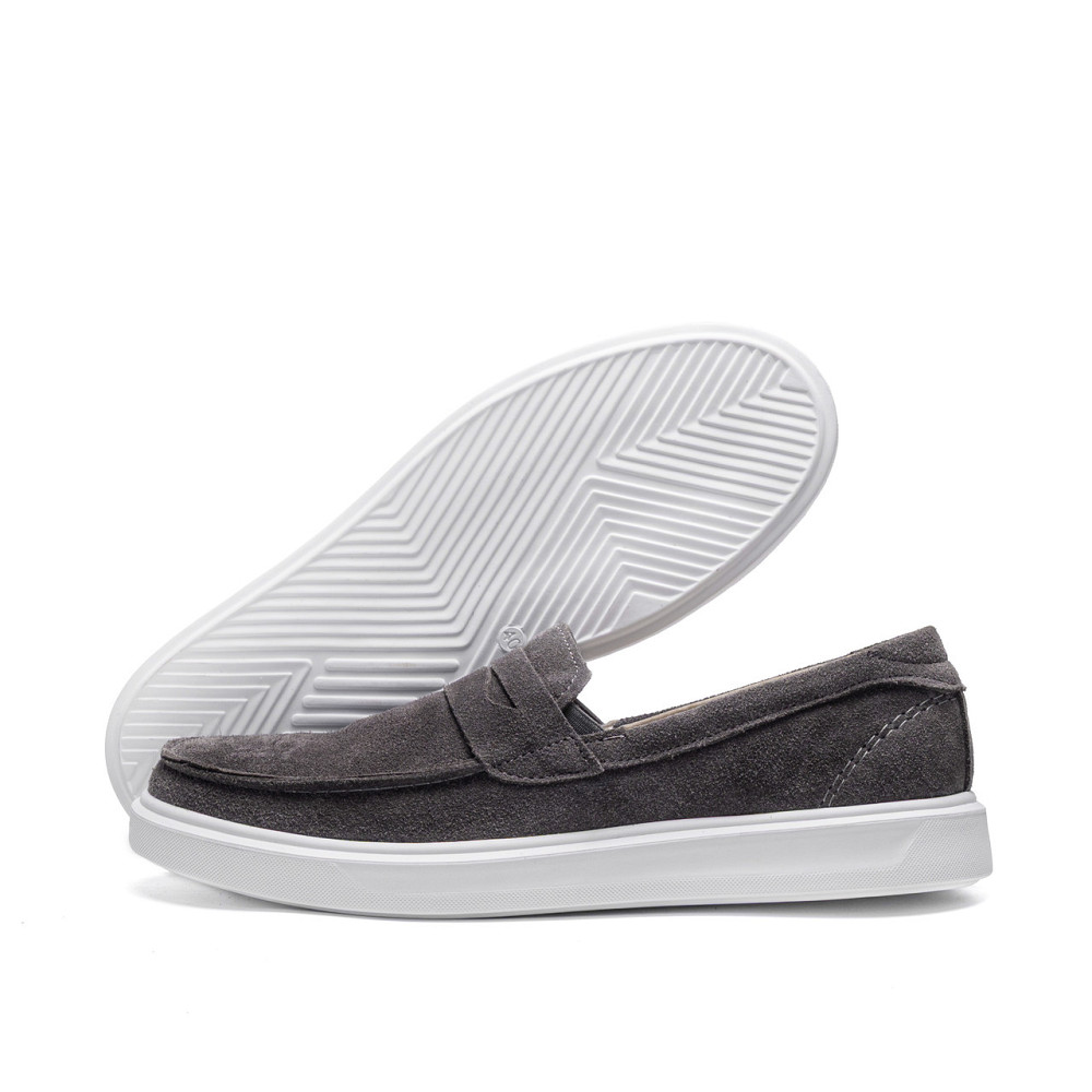 Мужские кожаные лоферы Urban Style Grey Київ - зображення 1