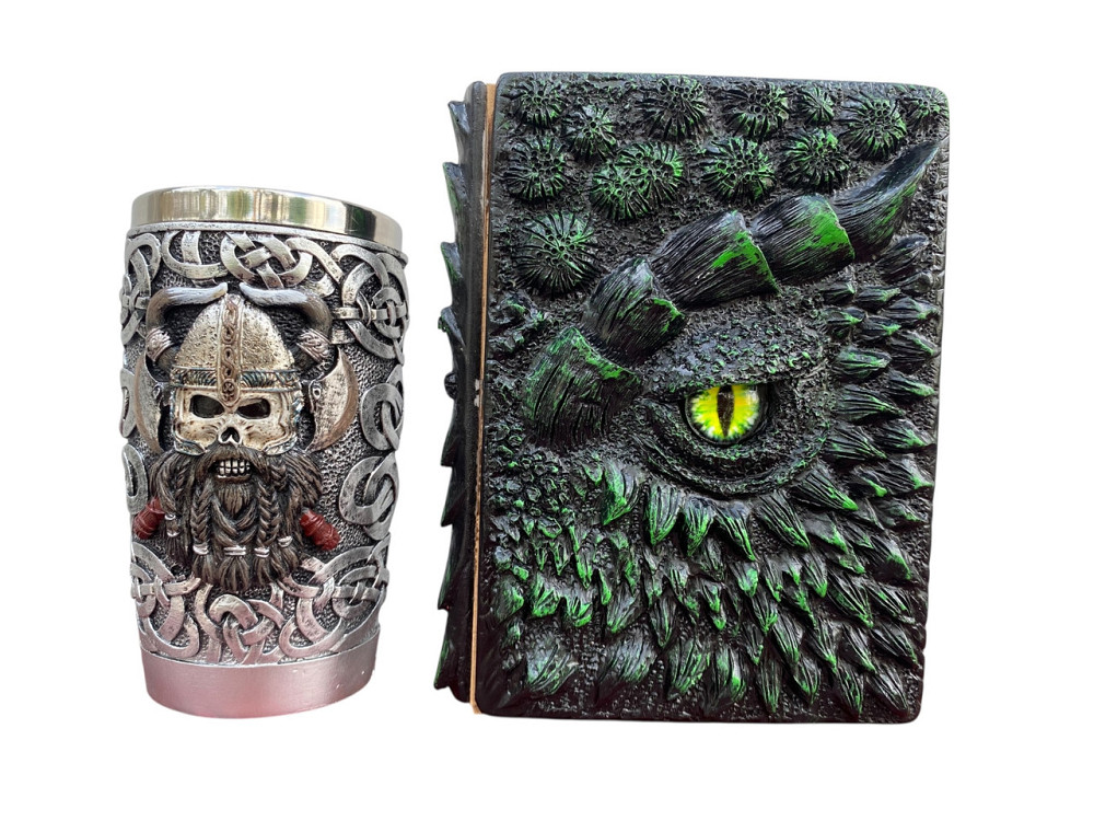 Подарочный набор Стакан 3 Викинг Рыцарь и Блокнот 3 «Око Лесного Дракона» Київ - зображення 3