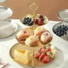 Подставка 3-ярусная Leeseph для праздничной сервировки золотая Одеса
