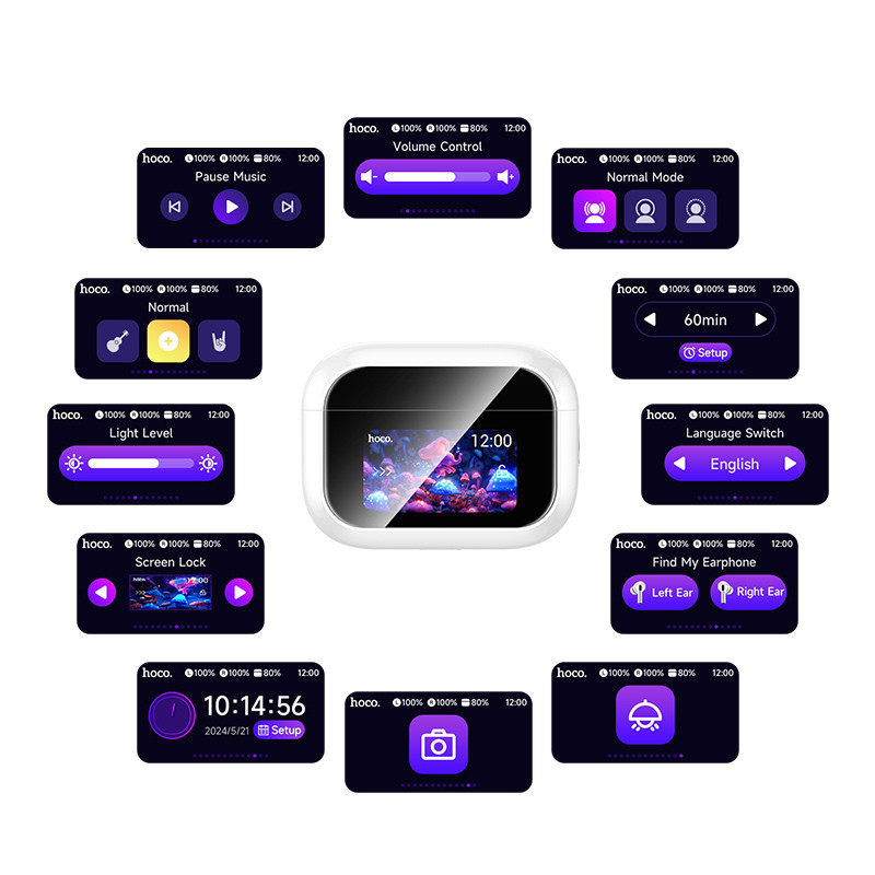 Беспроводные TWS наушники Hoco EW79 Bright with Touch Screen ANC Херсон - изображение 7