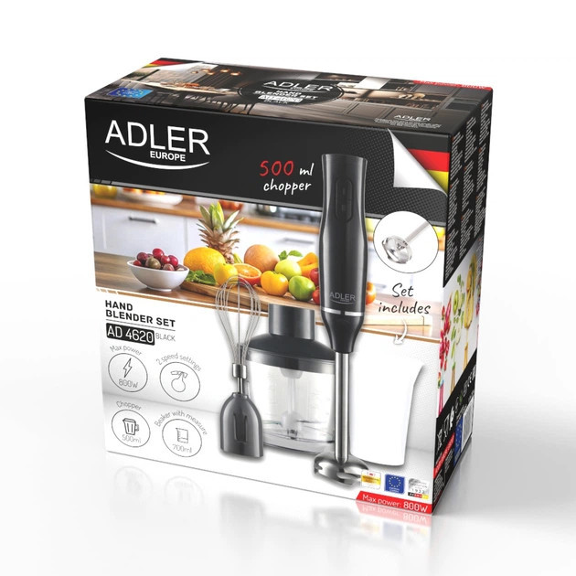 Блендер погружной Adler AD 4620 black 800 Вт черный Киев - изображение 10