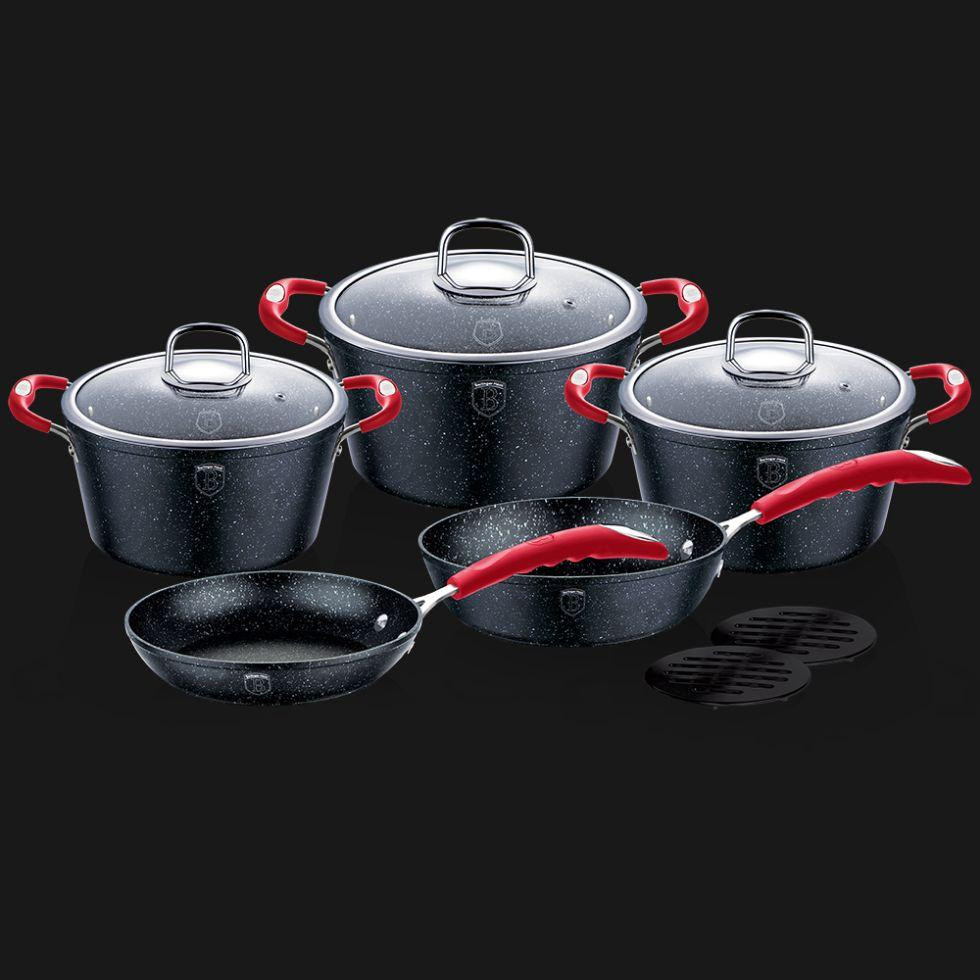 Набір посуду 10 предметів Black Stone Touch Line Berlinger Haus BH-1166N Київ - зображення 1