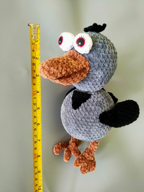 Іграшка м'яка в'язана пташка Ворона ручна робота подарунок Handmade Нововолынск - изображение 4