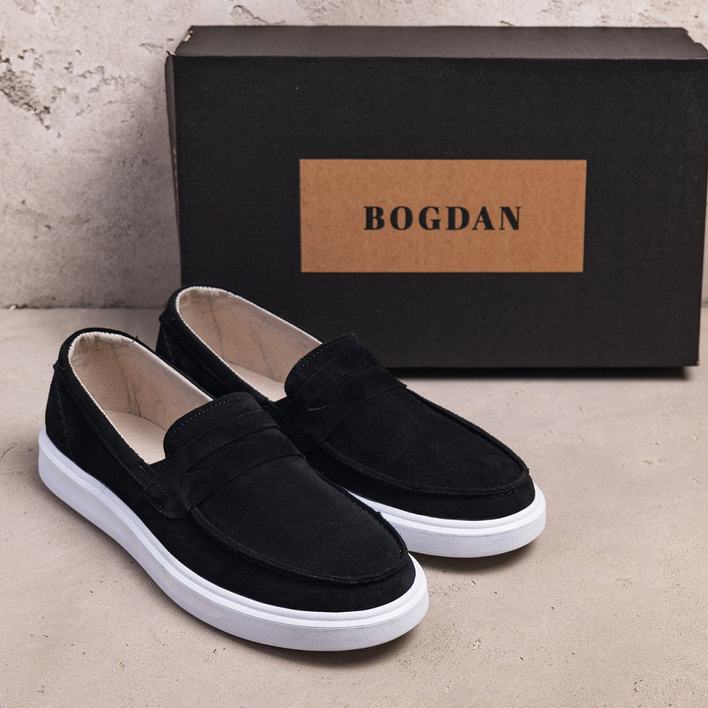 Мужские кожаные лоферы Urban Style Black Київ - зображення 7