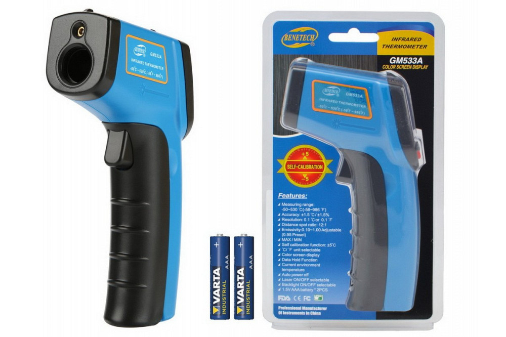 Бесконтактный термометр (пирометр) -50-530°C BENETECH GM533A Харків - зображення 5
