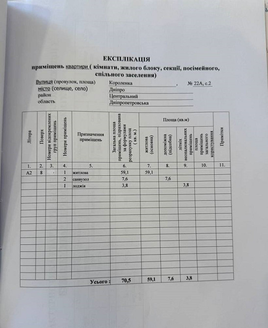Продам 3к квартиру 70 м2 ЖК Женева Після будівельників Днепр - изображение 2