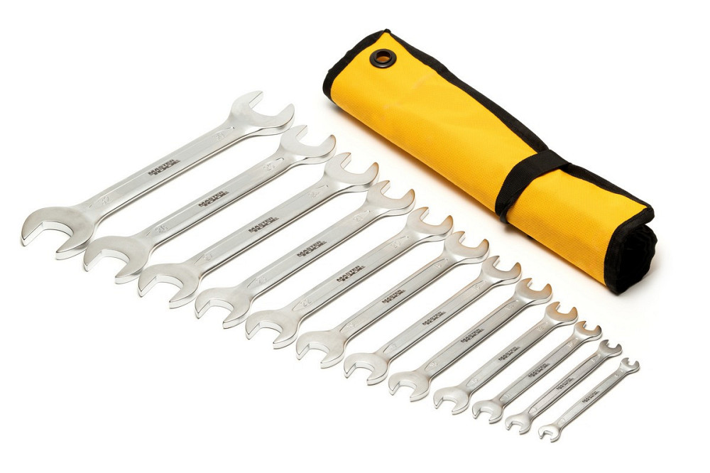 Ключи рожковые MASTERTOOL PROFI COLD STAMPED набор 12 шт (6х7-30х32 мм) CrV DIN3110 70-1112 Харків - зображення 2