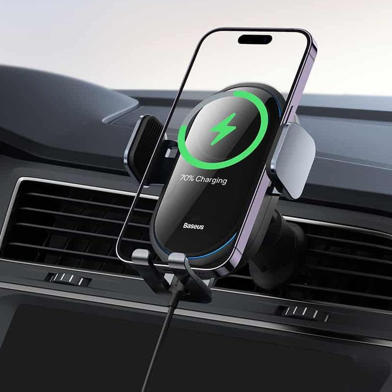 Уценка Автодержатель с БЗУ Baseus LightChaser Wireless Charging Electric Car Mount 15W (C403559001) Херсон - изображение 7