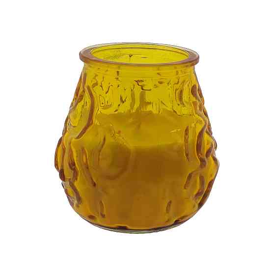 Свеча от насекомых с цитронеллой в стакане желтом Одесса