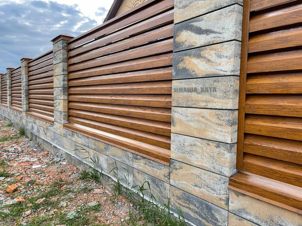 Сучасний металевий паркан - огорожа Жалюзі від виробника Запорожье - изображение 11