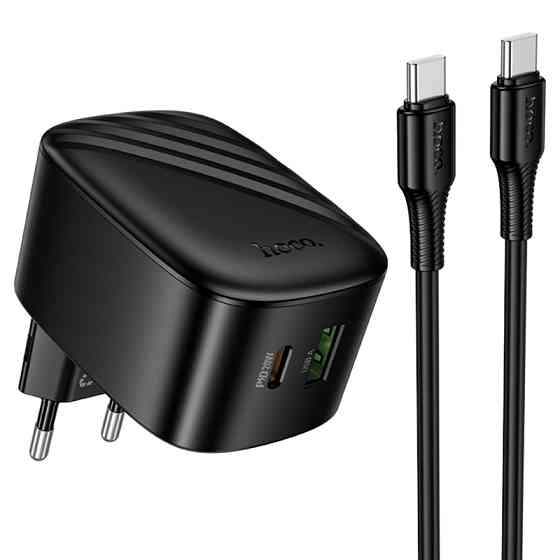 Уценка СЗУ Hoco CS102A Folding PD30W+QC3.0 (1USB-A/1C) + кабель Type-C to Type-C Херсон