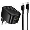 Уценка СЗУ Hoco CS102A Folding PD30W+QC3.0 (1USB-A/1C) + кабель Type-C to Type-C Херсон