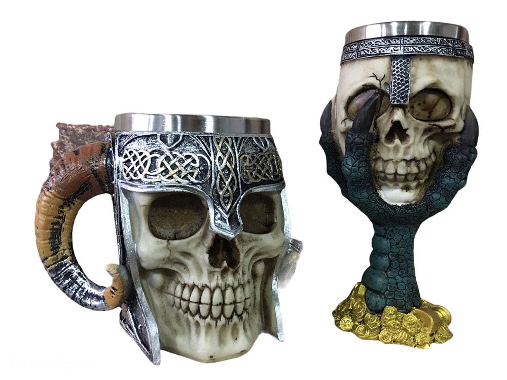 Подарочный набор Чашка Бокал 3 1927 Череп Лапа Дракона Подарок (код 00509) Київ - зображення 9