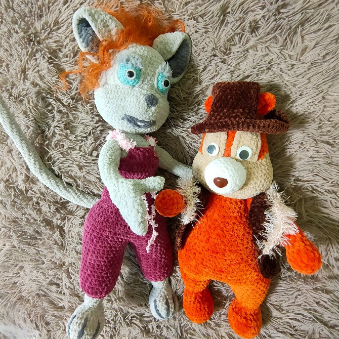 Іграшка м'яка Дейл бурундук рятівник в'язана мультяшний персонаж ручна робота Нововолынск - изображение 4