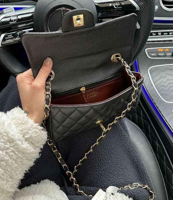 сумка маленька через плече чорна Люксова кросс-боді Chanel 1,55 / шанель GB0017 Винница - изображение 5