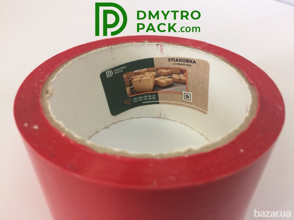 Скотч 6шт красного цвета 50м х 48мм х 40мкм Херсон - изображение 2