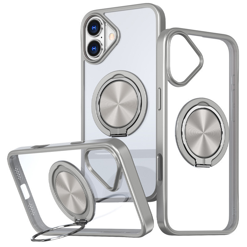 TPU+PC чехол Metal Ring with MagSafe для Apple iPhone 16 (6.1") Херсон - изображение 1